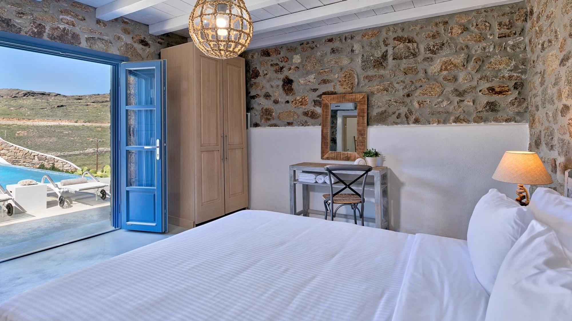 Mykonos Panormos Villas Oda fotoğraf
